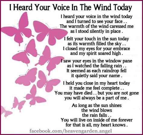 I Heard Your Voice In The Wind Today Printable
